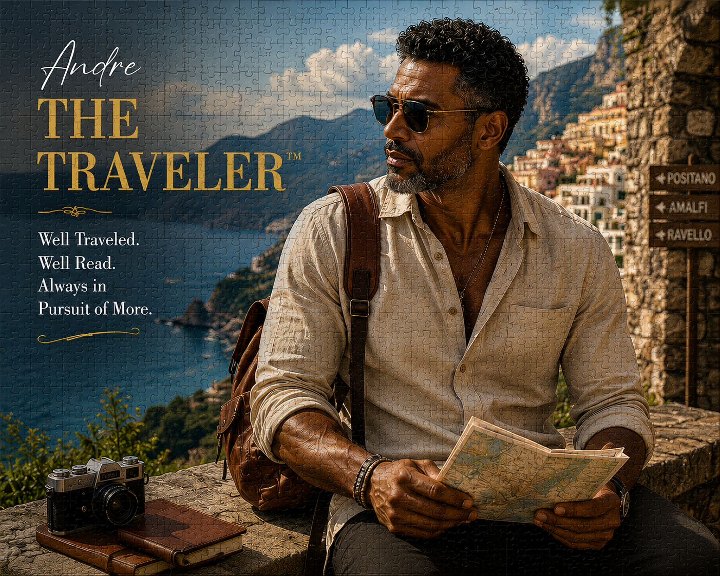 Andre the Traveler™ collectible puzzle artwork